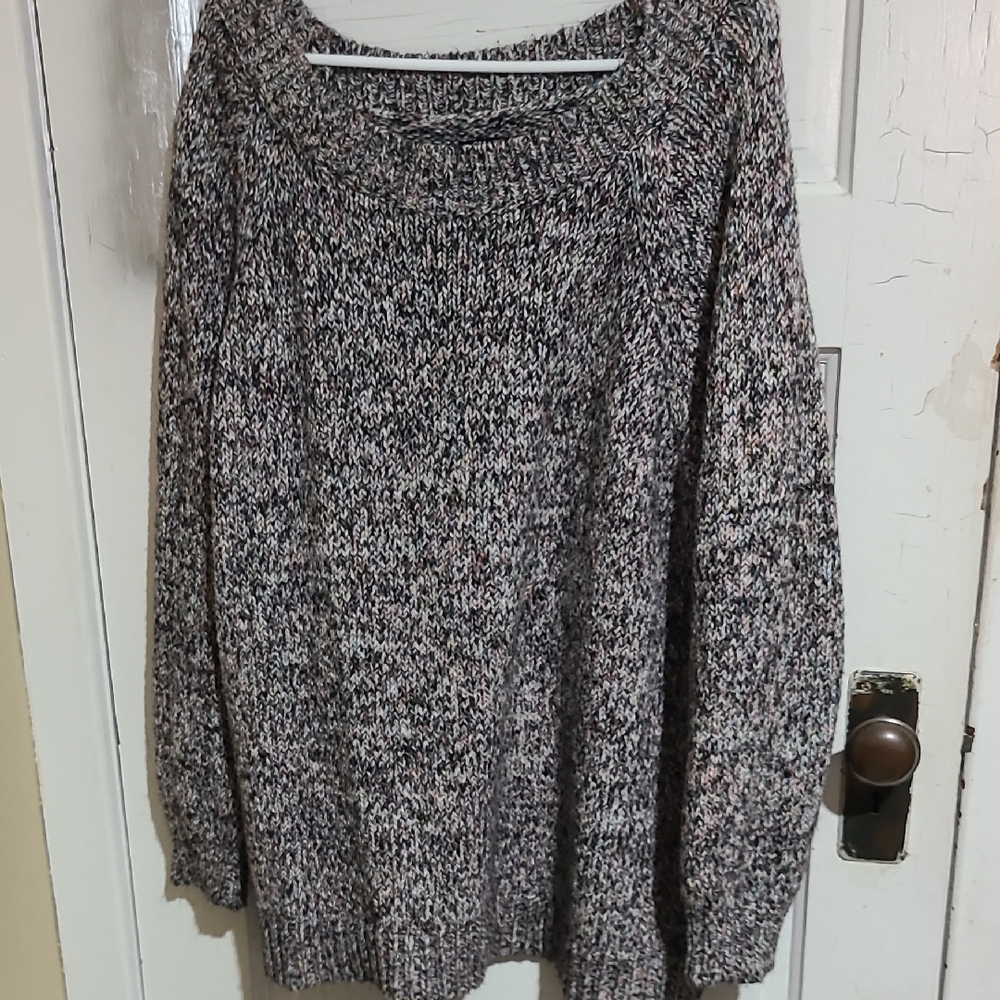 Chaps Marled Knit Crew Neck Sweater